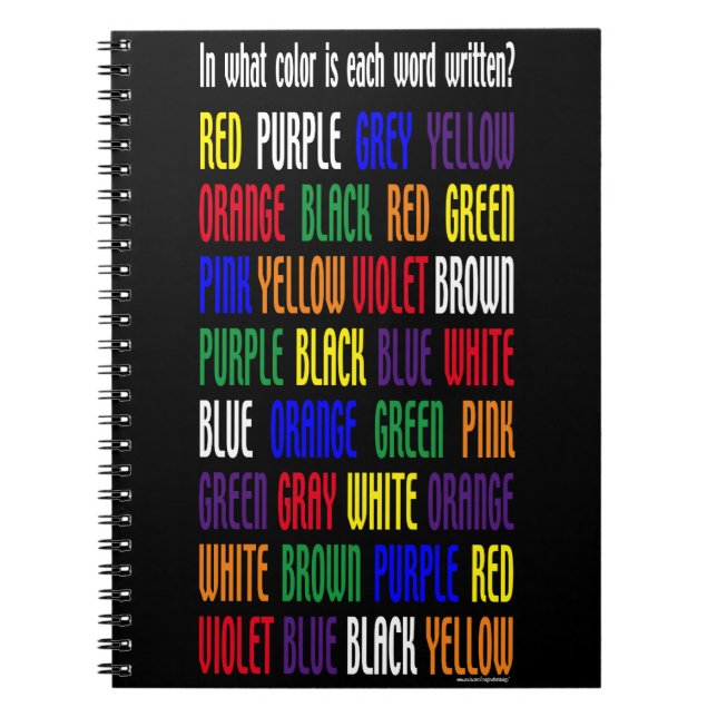 What's My Colour Notebook (Front)