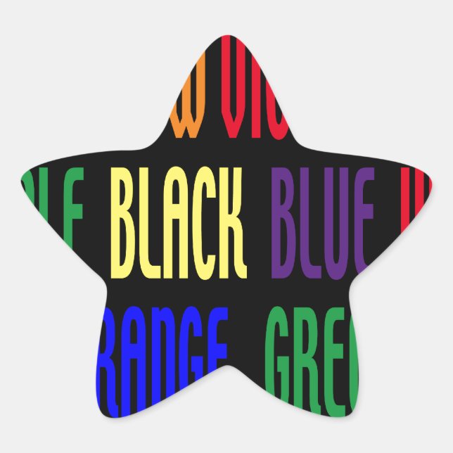 What's My Colour Star Sticker (Front)