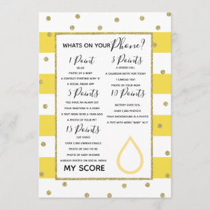 what's on your phone baby shower game mum to be invitation