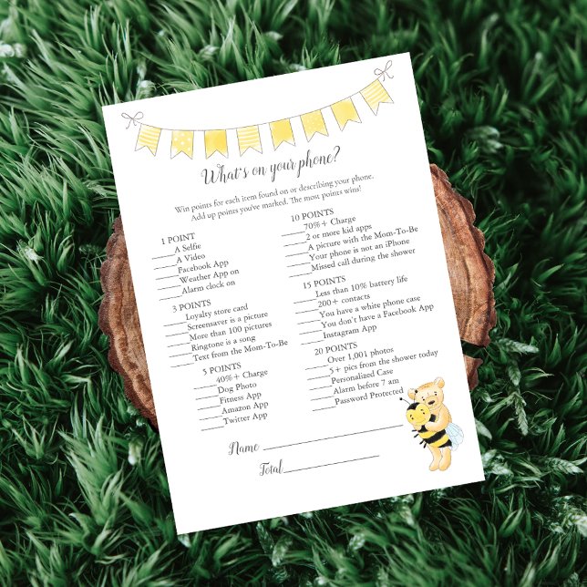 What's On Your Phone Game Teddy Bear Card (Creator Uploaded)