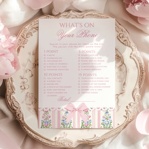 What's on your phone Love Shack Coquette Game