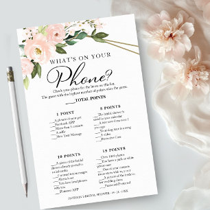 What's On Your Phone Pink Blush Floral Geometric Flyer