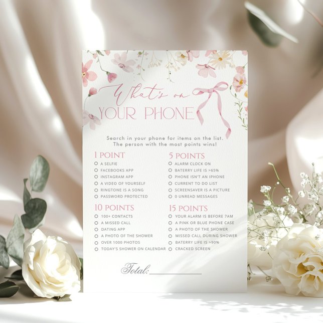 Whats on your phone Wildflower Pink Whimsical Bow (Creator Uploaded)