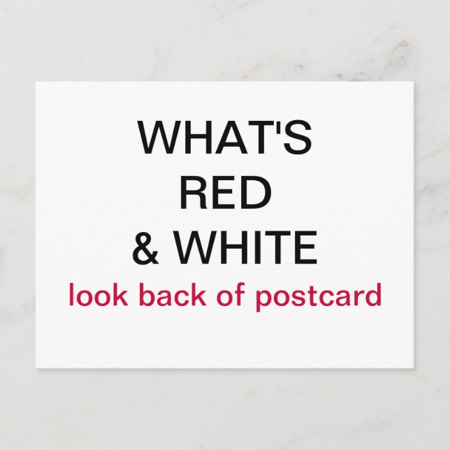 What's Red & White Canada Flag Postcard (Front)