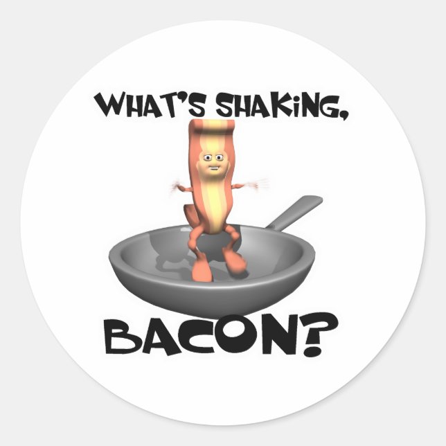 Whats Shaking Bacon Classic Round Sticker (Front)