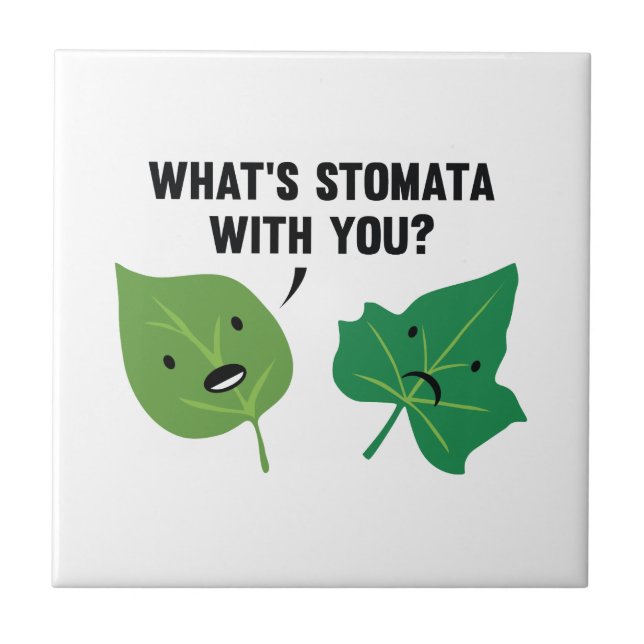 What's Stomata With You? Ceramic Tile (Front)