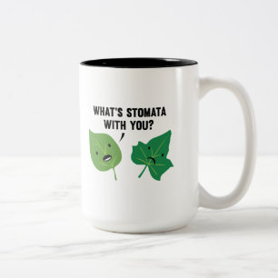 What's Stomata With You? Two-Tone Coffee Mug