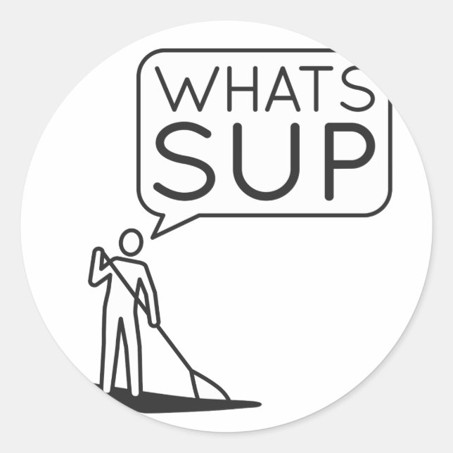 Whats SUP Sticker (Front)