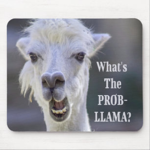 What's The Prob- Llama ? Cute Funny LLAMA Mouse Pad