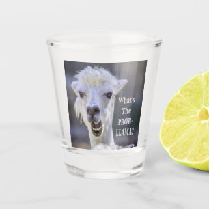 What's The Prob- Llama ? Cute Funny LLAMA Shot Glass