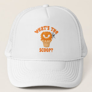 What's The Scoop Gender Reveal Halloween Ice Cream Trucker Hat