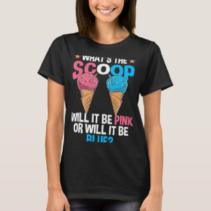What's The Scoop Gender Reveal Matching Ice Cream T-Shirt