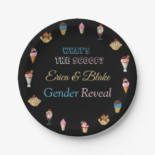 What's the Scoop Gender Reveal Plates