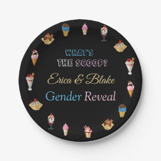 What's the Scoop Gender Reveal Plates