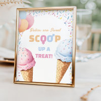 Whats The Scoop Ice Cream Gender Reveal Dessert