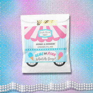 What's The Scoop Ice Cream Parlour Gender Reveal Favour Bag