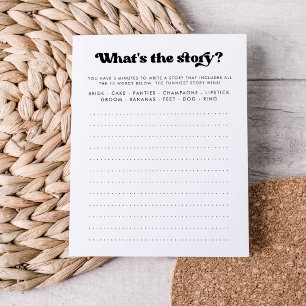 What's the Story Bridal Shower Game