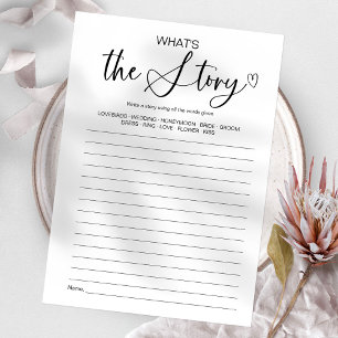 What's the Story Bridal Shower Game Invitation