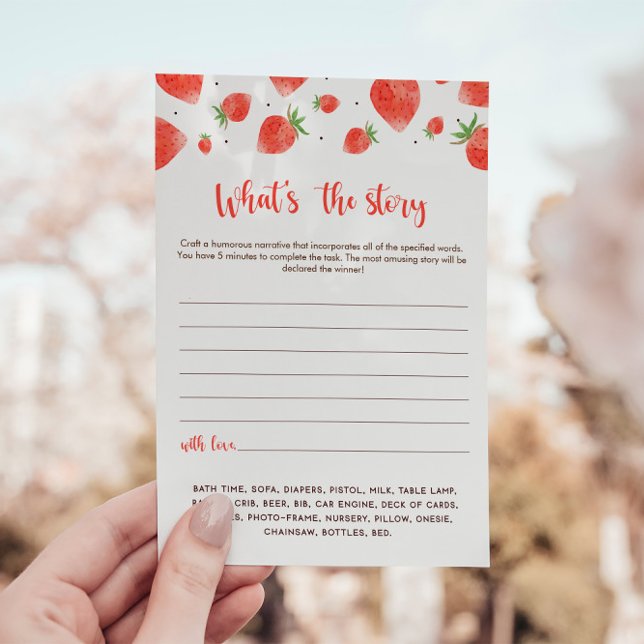 What's The Story Game, Berry Sweet Baby Shower Invitation (Creator Uploaded)