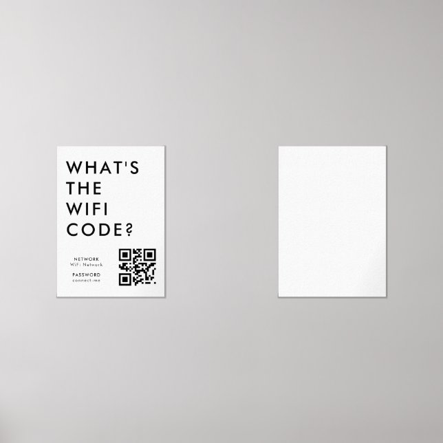 What's the WiFi Code? | QR Code Scan to Connect  (Front)