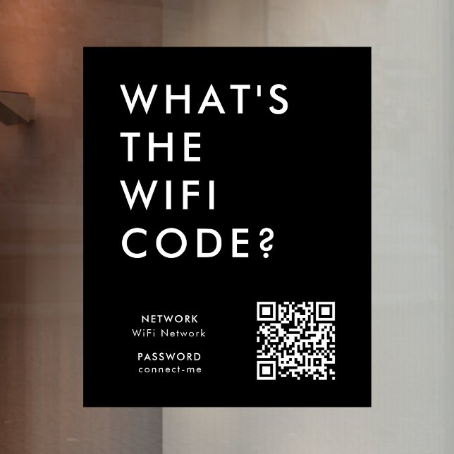 What's the WiFi Code? | Wifi Network QR Code Black (Creator Uploaded)
