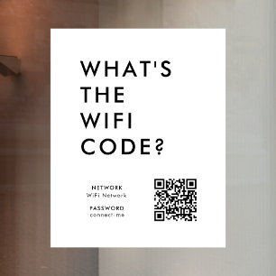 What's the WiFi Code?   Wifi Network QR Code White