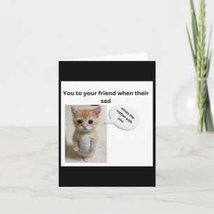 Whats The With U Bestie Sticker  Card