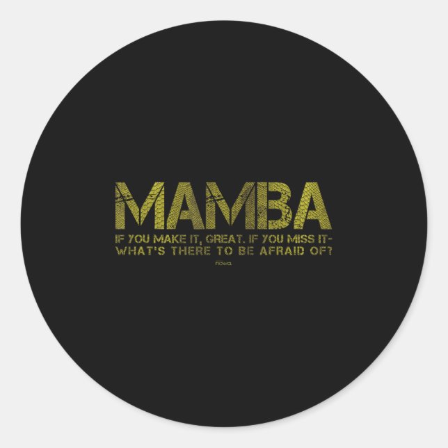 What's There To Be Afraid Of_ Basketball Court Mot Classic Round Sticker (Front)