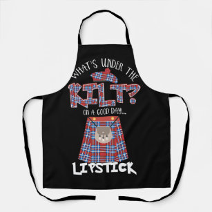 What's Under The Kilt On a Good Day Lipstick Funny Apron