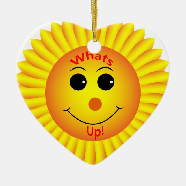 Whats Up ! Ceramic Tree Decoration (Front)