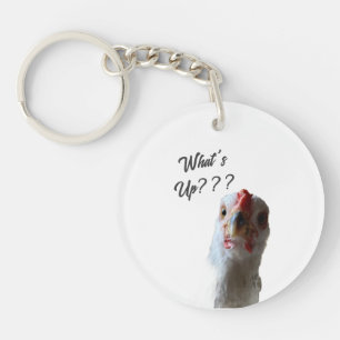 What's Up Chicken Keyring