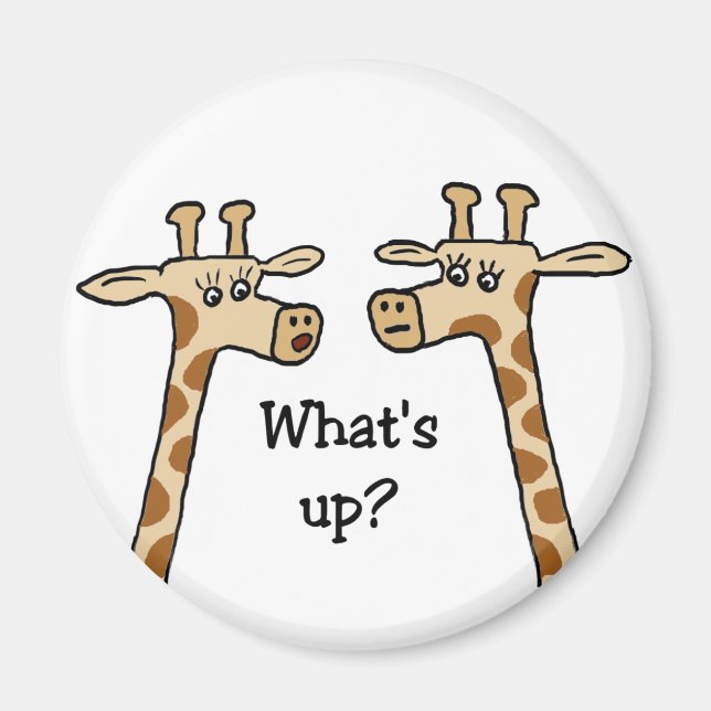 What's up? Giraffe magnet (Front)