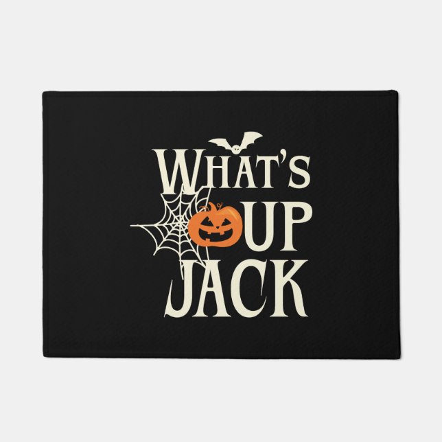 What's Up Jack Halloween Doormat (Front)