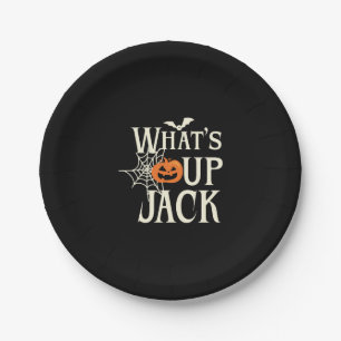 What's Up Jack Halloween Paper Plate