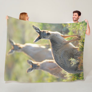 WHAT'S UP! KANGAROOS FLEECE BLANKET