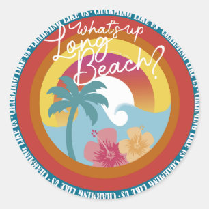 What's Up Long Beach - AC Classic Round Sticker