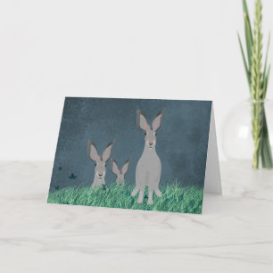 What's Up Rabbits Greeting Card