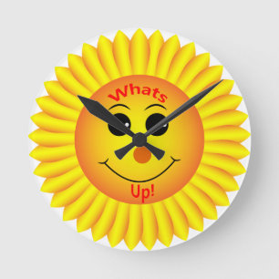 Whats Up ! Round Clock