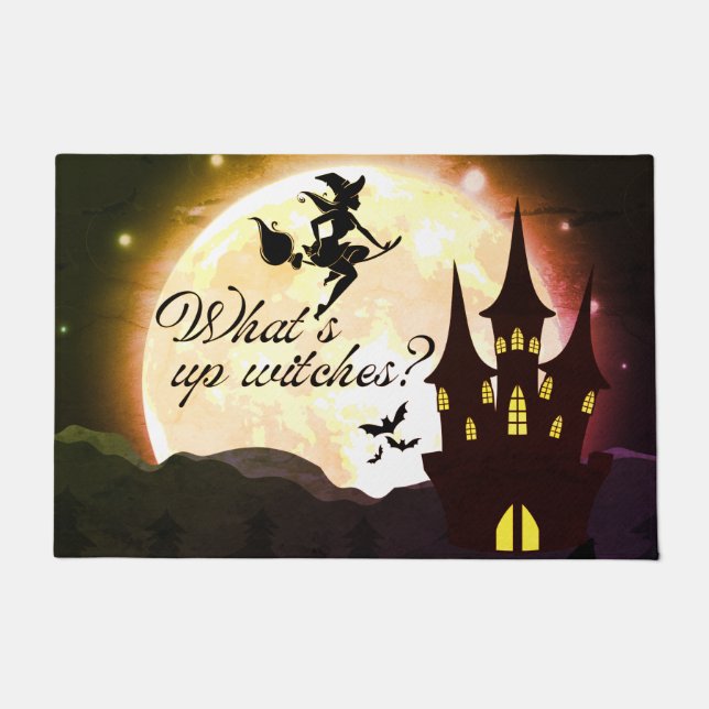 What's up Witches? Door Mat (Yellow)