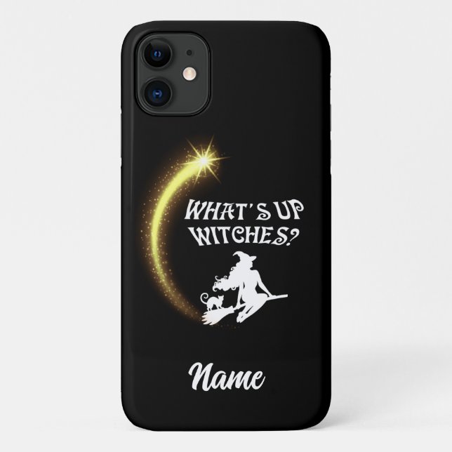 What's Up Witches Sparkle Halloween Phone Case (Back)