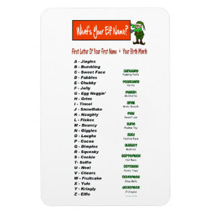 What's Your Elf Name?  Flexible Magnet