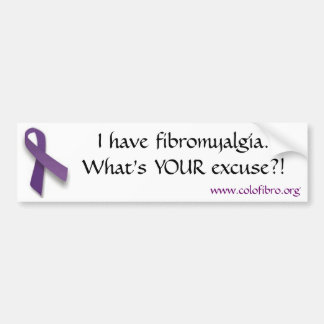 What's YOUR excuse bumper sticker