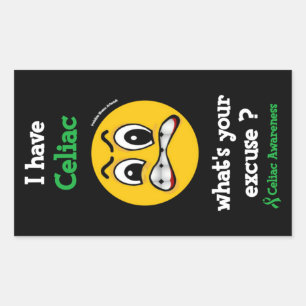 What's Your Excuse...Celiac Rectangular Sticker