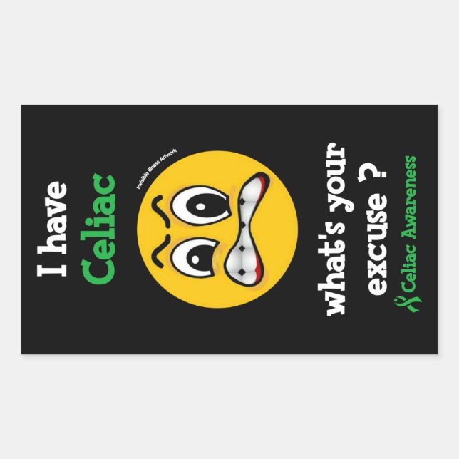 What's Your Excuse...Celiac  Rectangular Sticker (Front)
