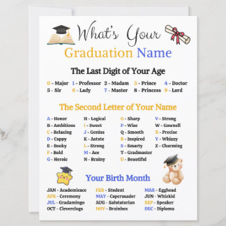 What's Your Graduation Name Game