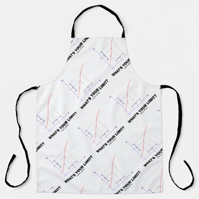 What's Your Limit? Limit Function Geek Humour Apron (Front)