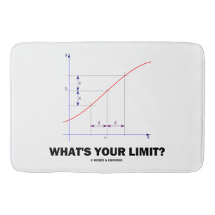 What's Your Limit? Limit Function Geek Humour Bath Mat