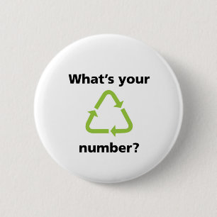 What's Your Number? 6 Cm Round Badge