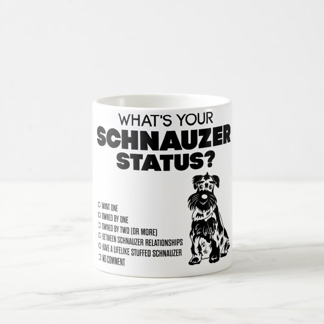 What's Your Schnauzer Status? Coffee Mug (Center)