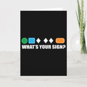 What's Your Sign Skiing Difficulty Ski Skier Card